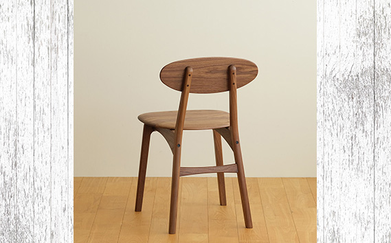 No.625-01 府中市の家具　LISCIO Side Chair　ウォールナット