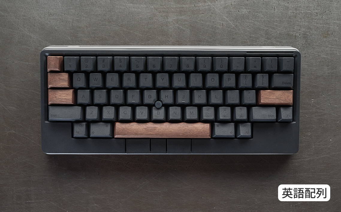 HHKB Studio専用 木製キートップ 英語配列 ウォールナット ／ HHKB Studio キートップ 木製キーボード ウォールナット 無垢材 キーキャップ 高級キーボード カスタムキーボード 静音タイピング 打鍵音改善 タイピング快適化 デスク環境 おしゃれガジェット 経年変化 手触り 重厚感 日本製 精密加工 ハンドメイド 広島県 No.1228-01