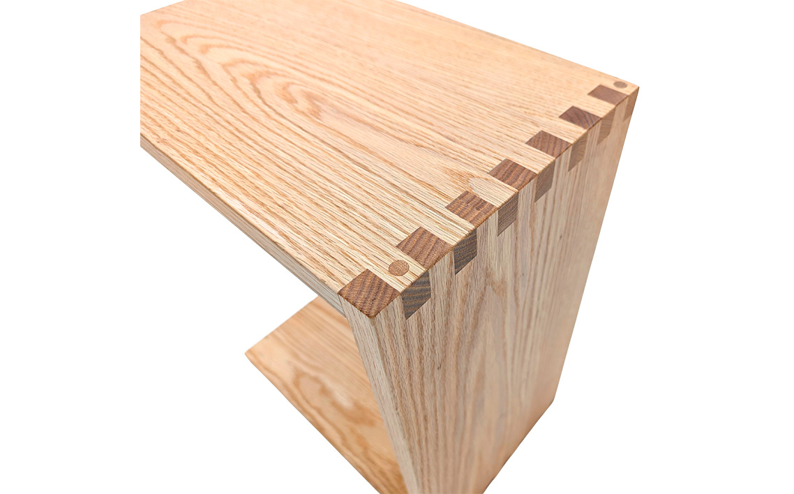 府中家具　コノ字サイドテーブル　レッドオーク No.1192-01