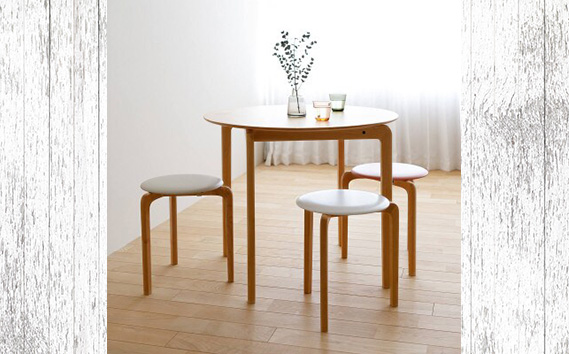 No.656 府中市の家具LISCIO CircleDiningTable84 オーク