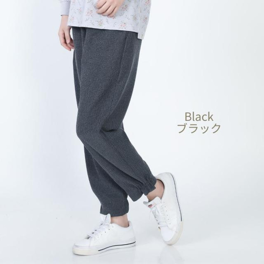 LL もんぺ レディース ブラック リヨセル 無地 No.1188-02