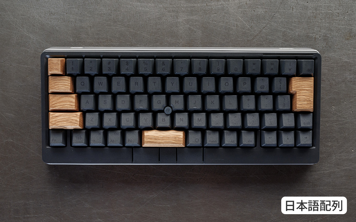 HHKB Studio専用 木製キートップ 日本語配列 オーク ／ HHKB Studio キートップ 木製キーボード オーク 無垢材 キーキャップ 木目 デザイン カスタムキーボード 静音タイピング 打鍵音改善 タイピング快適化 手触り ナチュラル素材 デスク環境 おしゃれガジェット 日本製 精密加工 ハンドメイド 経年変化 広島県 No.1231-02