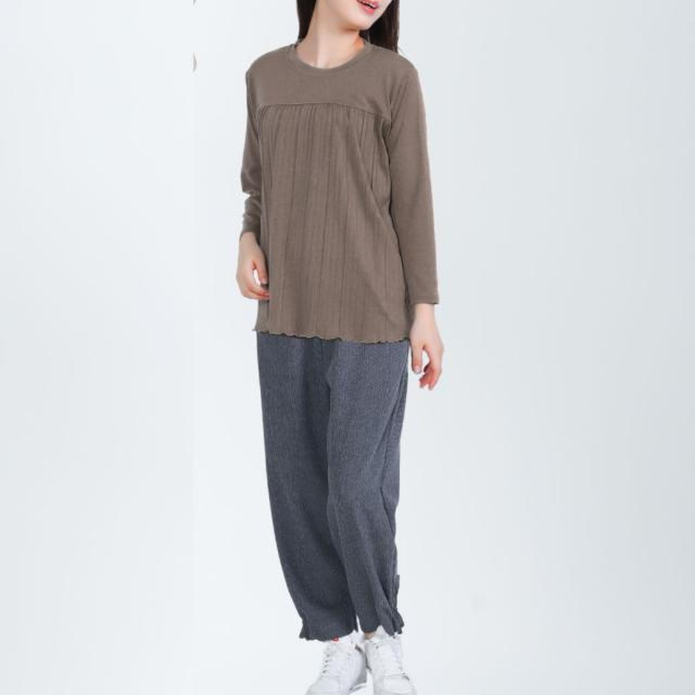 フリー（M〜L） もんぺ レディース ブラック リヨセル 無地 No.1188-01