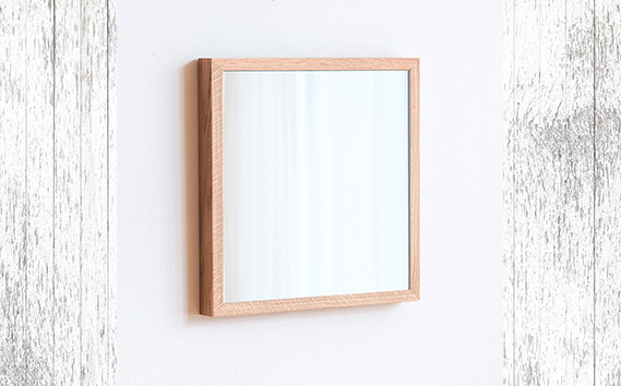 No.609-02 府中市の家具　Mirror SANO　42×42　オーク