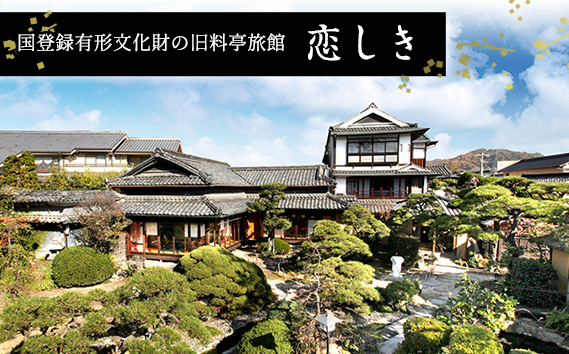 No.1081 そ恋しきでのお食事＆タクシー観光付きツアー　白壁の上下町コース【2人用チケット】