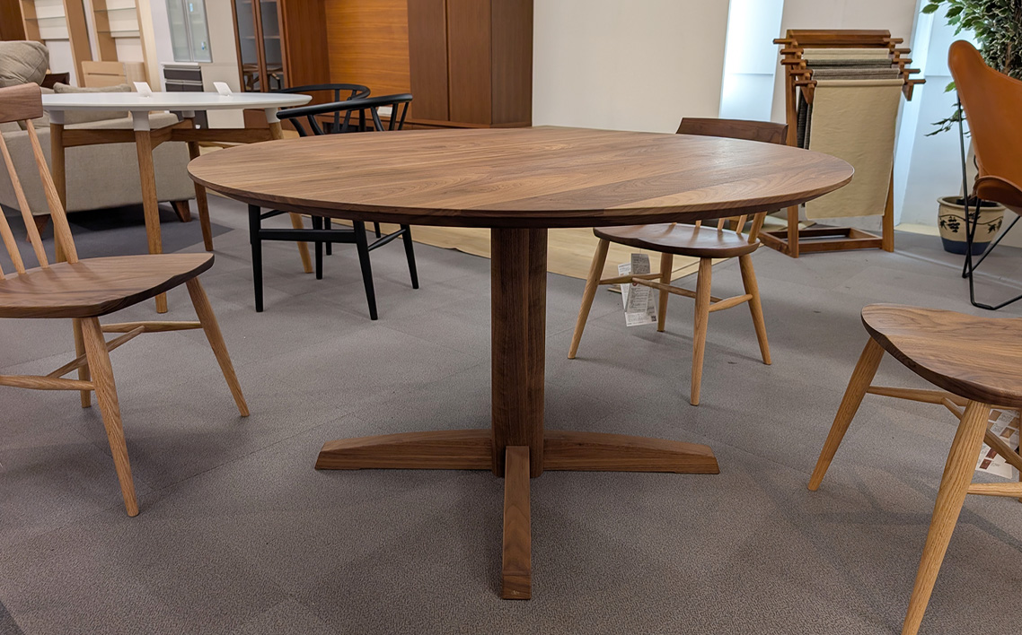 府中家具　MARU TABLE　φ1100　ウォールナット  No.1199-03