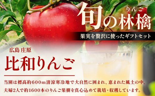 【テレビで紹介されました】白根りんご農園のおすすめ手造りギフトセット（小） | 100%りんごジュース 林檎 リンゴ りんごジャム 焼肉のタレ