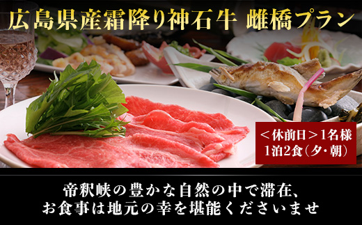 åžé峡芳å
ããã« é€æµ©è ã宿æ³åž ãéæ©ãã©ã³ãäŒåæ¥ã1åæ§1æ³2é£(å€ã»æ)ã