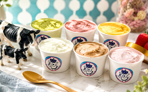 Queen’s Gelato レギュラーカップ12個セット 100ml×12個 （6種 各2個） | クイーンファーム クイーンズジェラート ジェラート 贈物 贈答 プレゼント ミルク クイーンミルク いちごミルク ミルクチョコ 抹茶 マンゴーソルベ　あまおうソルベ
