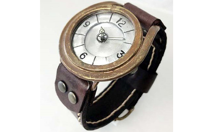 HR24の手作り時計　A（男女兼用）こげ茶 ファッション小物 雑貨 日用品 