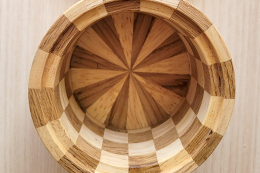 寄木細工の小物入れ(アクリルふた) 寄木 寄木細工 木製 小物入れ 小物ケース 蓋付き 広島 安芸高田市