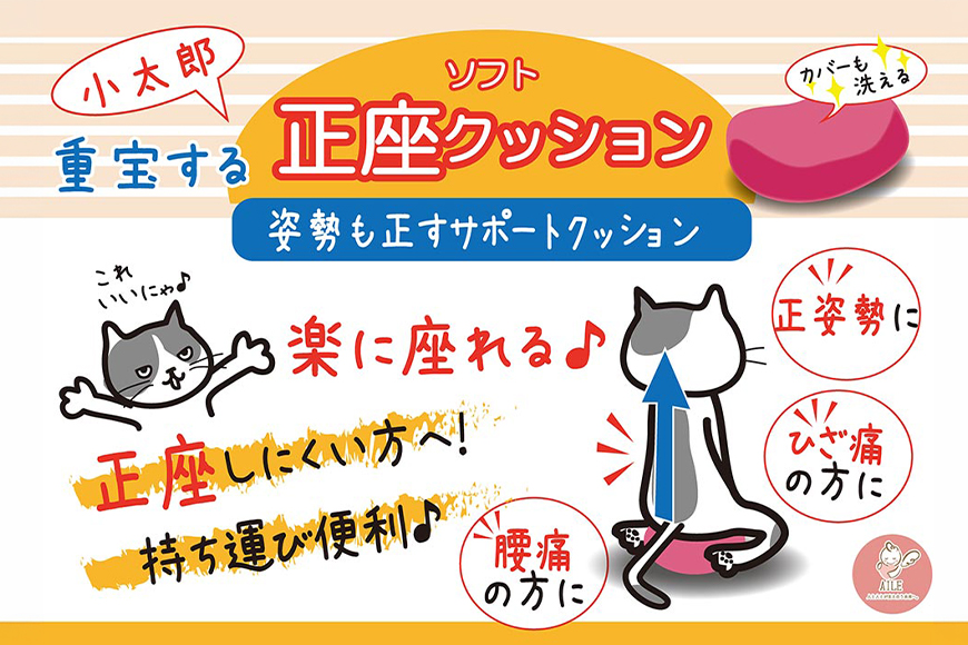姿勢も良くなる正座クッション 正座 あぐら 座禅 瞑想 骨盤 立てる クッション 広島 安芸高田市