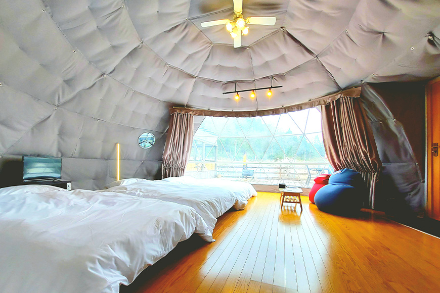 玉重リゾート グランピング施設 たまちゃんドームで使える宿泊ギフト券 10,000円分 宿泊 宿泊券 広島 安芸高田市