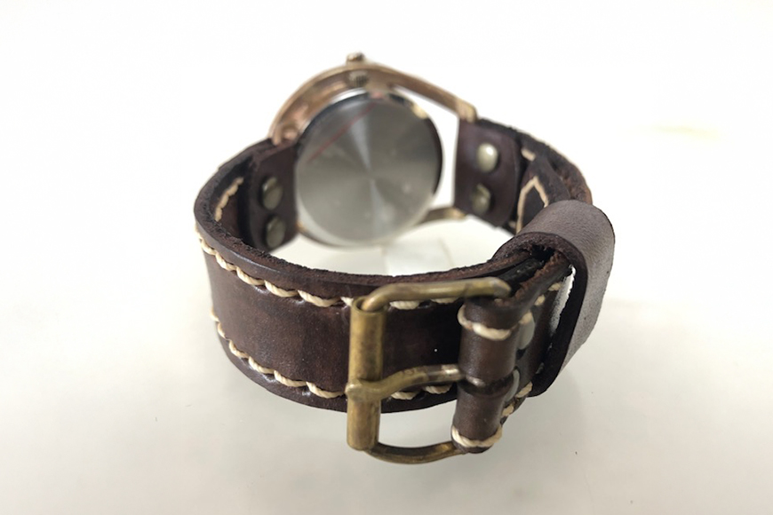 HR24の手作り時計　A（男女兼用）こげ茶 ファッション小物 雑貨 日用品 
