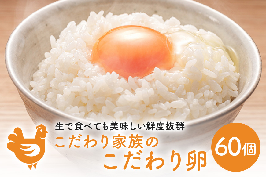 卵 こだわり家族のこだわり卵 60個 セット 広島 安芸高田市 たまご 鶏卵