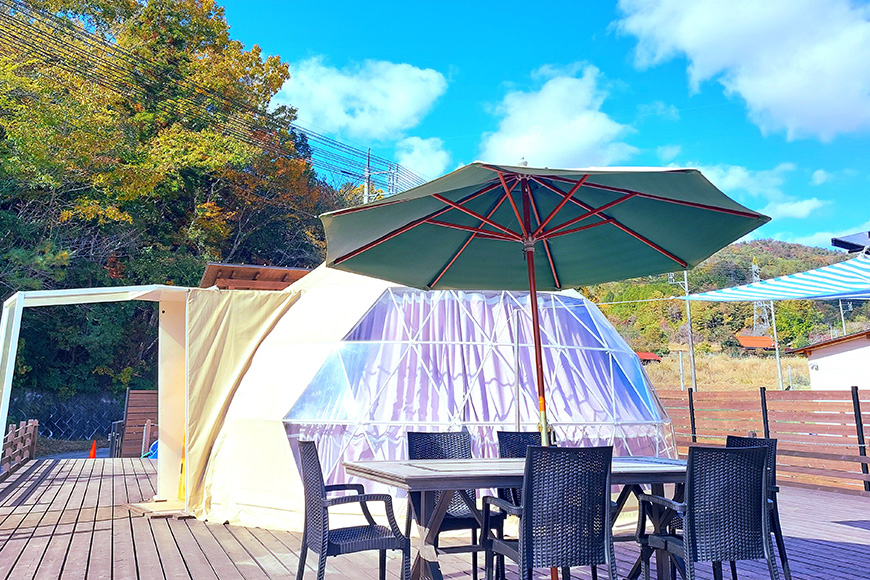 玉重リゾート グランピング施設 たまちゃんドームで使える宿泊ギフト券 10,000円分 宿泊 宿泊券 広島 安芸高田市