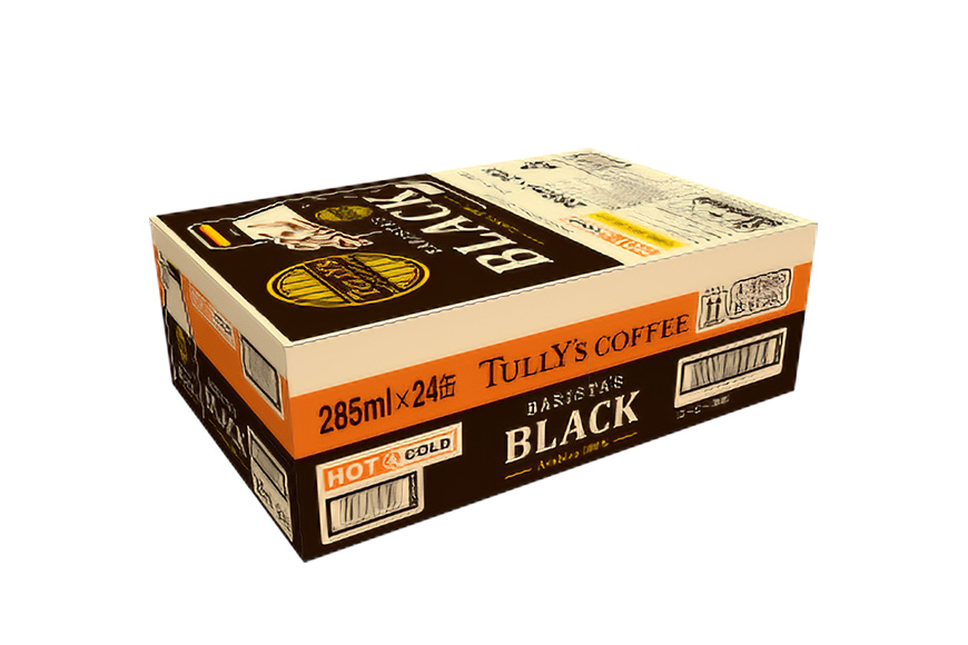 コーヒー タリーズ バリスタズ ブラック 285ml × 2ケース 定期便 3ヶ月 TULLY'S COFFEE BARISTA'S BLACK 飲料類 珈琲 
