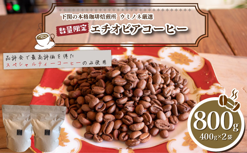 【浅煎り】 訳あり コーヒー粉 800g ( 400g × 2袋 ) 数量限定 ハンドドリップ エチオピア 珈琲 下関 山口