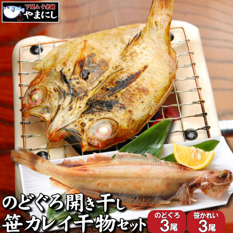 【7営業日以内発送】 のどぐろ 開き 干し 笹カレイ 一夜干し 冷凍 干物 2種 3尾ずつ セット 小サイズ ノドグロ のどぐろ 干物 のどぐろ 一夜干し アカムツ 高級魚 笹カレイ ササカレイ かれい 一夜干し カレイ 干物 白身魚 海鮮 国産 干物 お取り寄せ 冷凍 下関 山口