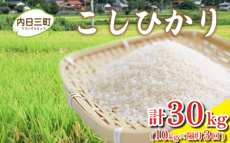 令和7年産 コシヒカリ 10? 隔月3回 (合計30kg) 山口県産 特別栽培エコ50 (化学農薬・肥料50％以上削減/精米まで一貫加工)