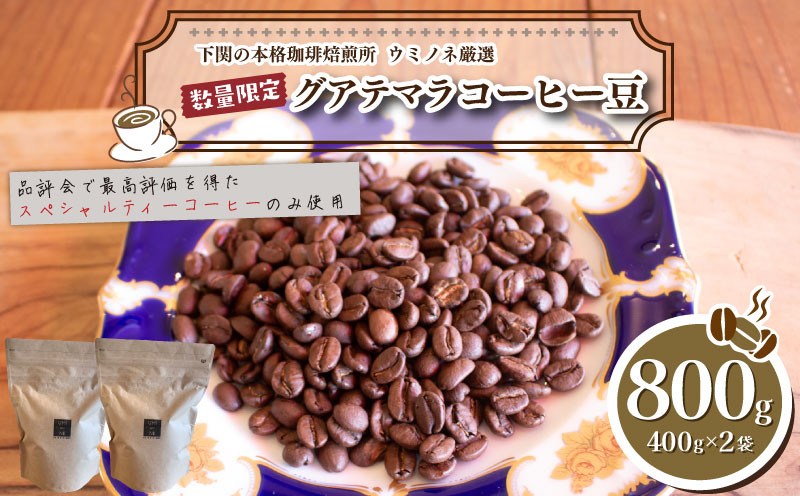 [豆] 訳あり コーヒー豆 800g ( 400g × 2袋 ) 数量限定 グアテマラ 珈琲 自家焙煎 下関 山口