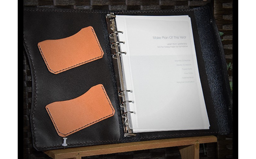 【グリーン】栃木レザー システム手帳 A5 リファイル付き 名入れ対応可 Polilavo