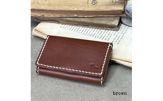 【革小物one】card case（カードケース）ブラウン