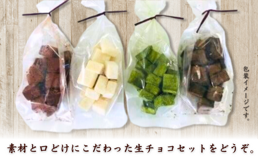 訳あり 自分チョコ 濃厚生チョコレート 4種セット 各味100g