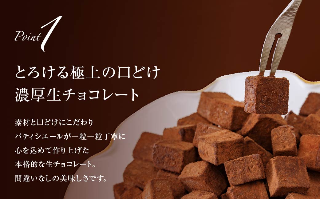 訳あり 自分チョコ 濃厚生チョコレート 4種セット 各味100g