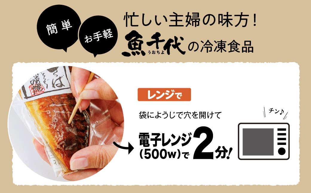 【全3回定期便 毎月お届け】簡単レンジであたため調理 焼きさば とくぢ味噌漬け 8枚(1枚 約90g) [合計24枚] | 焼き鯖 鯖 とくぢ味噌漬け 味噌 レンジ 簡単 湯せん 晩御飯 楽 ごはん おいしい 魚千代 お惣菜 惣菜 お弁当 おかず 美味しい 白米 山口県 宇部市