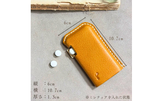 【one】［mintia ”breeze” case］ミンティア「ブリーズ」ケース マスタード
