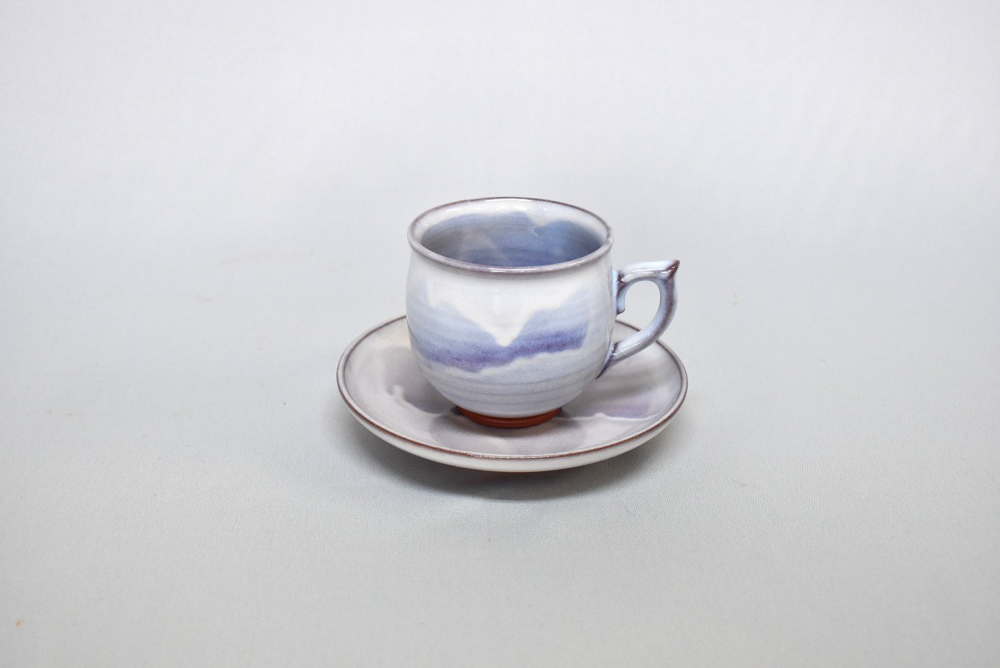 萩焼 萩むらさきコーヒーカップ(丸)