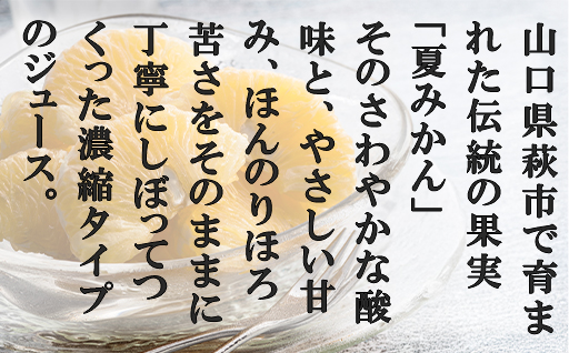 萩名産夏蜜柑／萩・夏蜜柑ジュース 4倍濃縮・3本セット