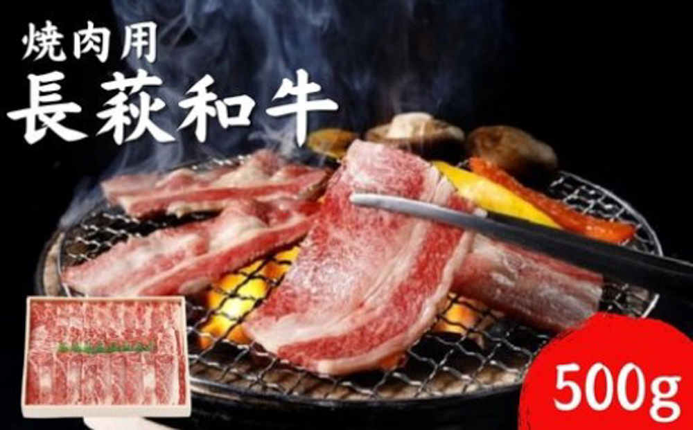 長萩和牛 焼肉用 500g【配達不可：離島】