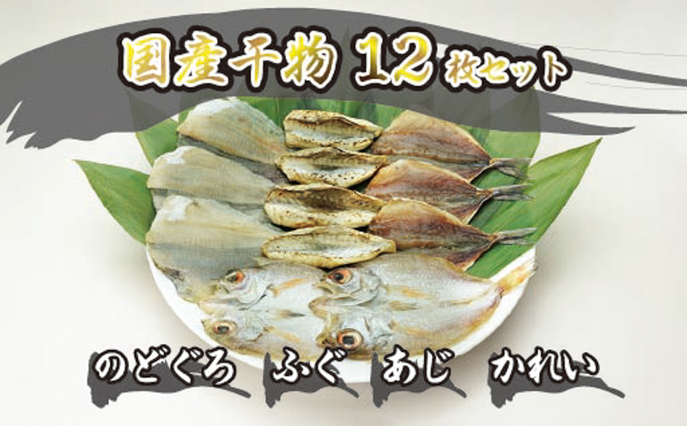干物 セット 12枚 のどぐろ ふぐ あじ かれい 魚 国産 NF-MB