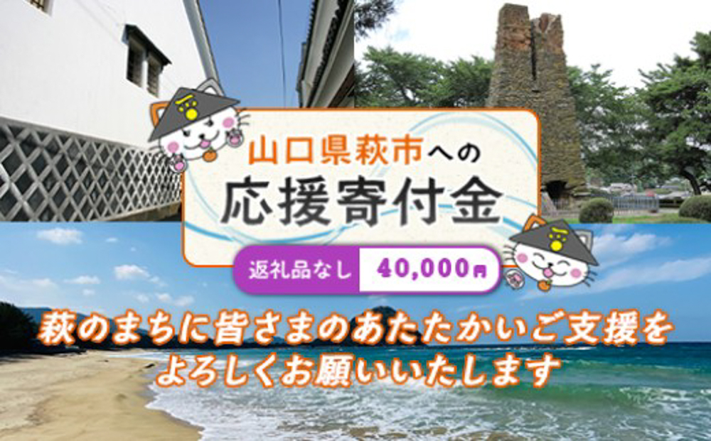 山口県萩市への応援寄付金[返礼品なし] 40,000円分