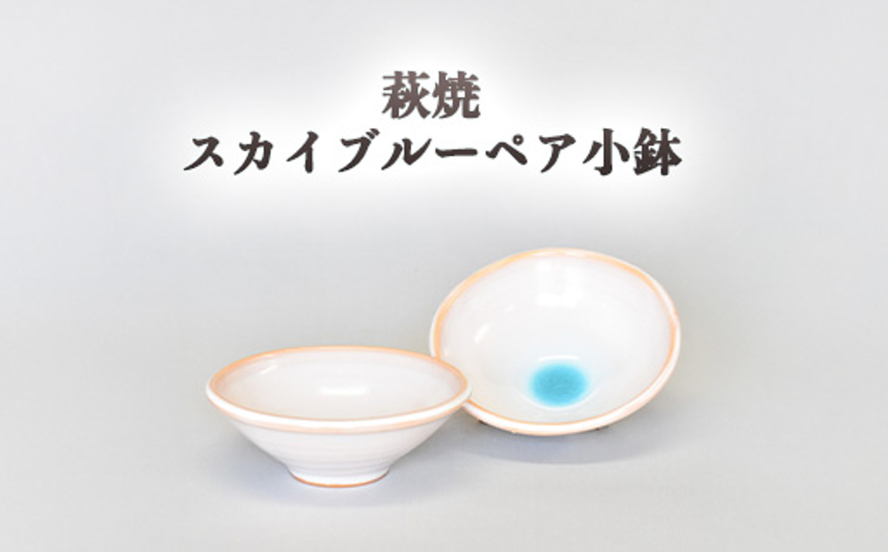 萩焼 スカイブルーペア小鉢
