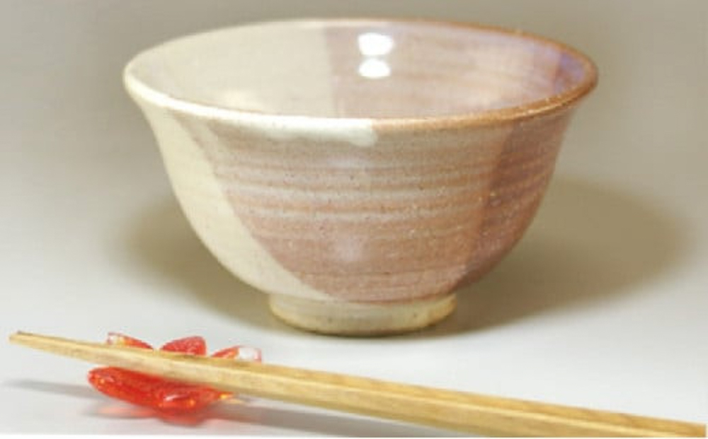 萩焼 ごはん茶碗 （掛分け）