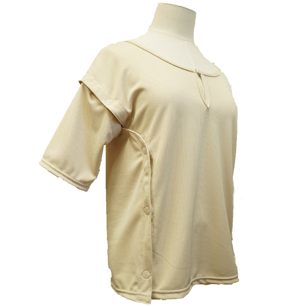 介護服 着楽ちゃん マジックテープ Lサイズ 株式会社シーエス 山口県 防府市 A-D48 介護用 パジャマ 寝巻き 紳士 婦人 前開き 入院 介助 抗菌 防臭 ワンタッチ肌着 着脱 楽