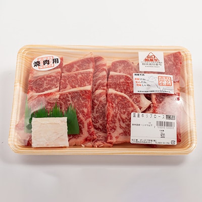 山口県産　秋吉台高原牛リブロース焼肉500g【配送不可地域：離島】【1444666】