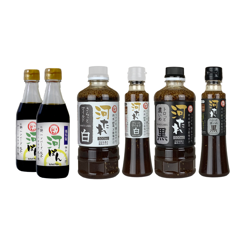 河村社長の焼肉のたれ ＆ ポン酢6本セット 桑田醤油（有）／カワムラバンド 河村社長 山口県 防府市 A-H31 焼肉のたれ ポン酢 調味料 詰め合わせ 万能たれ ゆず 大容量 木桶仕込み コラボ 食べ比べ まとめ買い