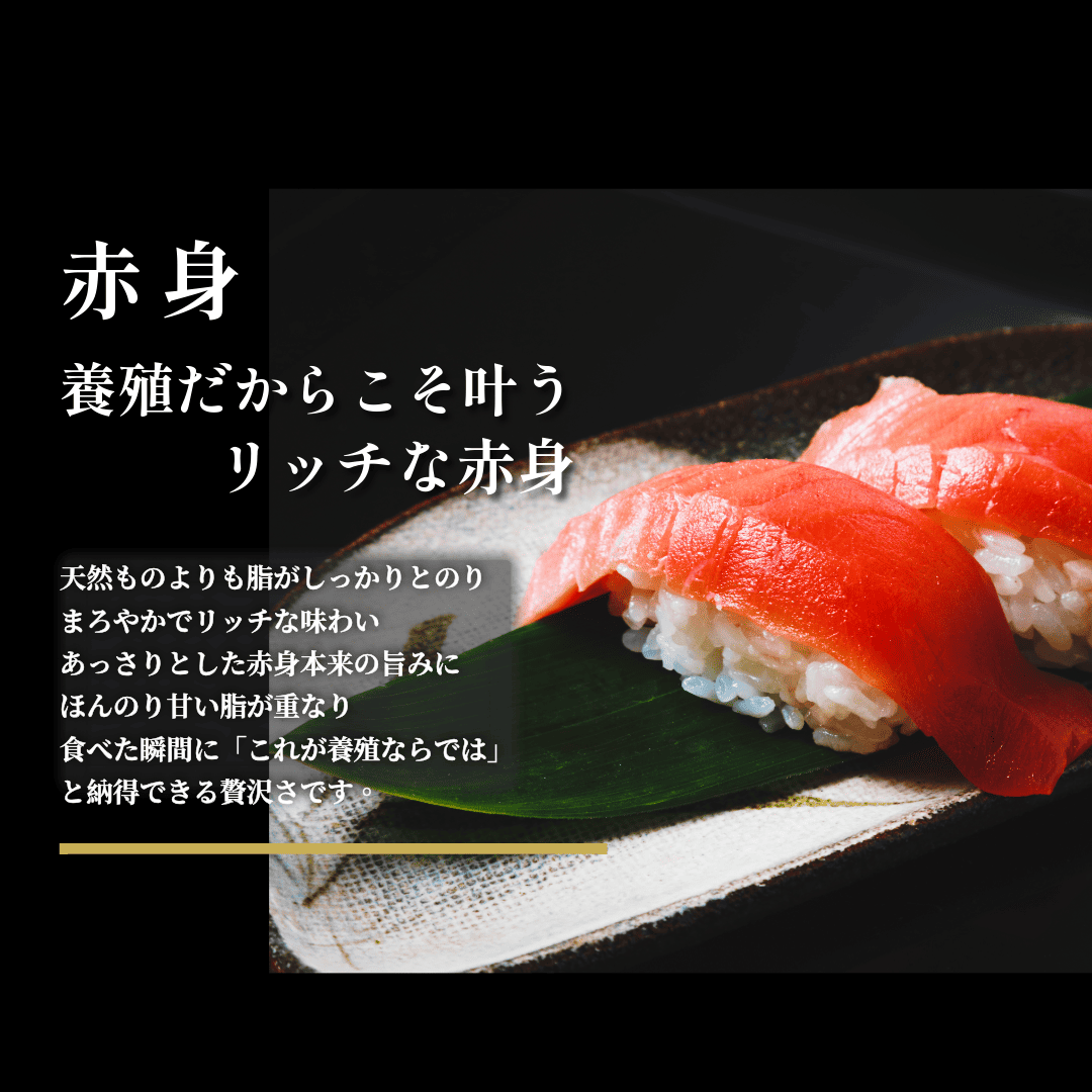 (1037)油谷産養殖本マグロ　赤身　中トロ　柵セット