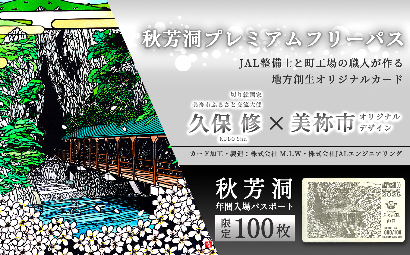 数量限定 秋芳洞プレミアムフリーパス ｜ 周遊 入洞 フリーパス カード チタン 洞窟 美祢市 美祢 山口県 秋芳洞 洞窟 ライトアップ 秋吉台 旅行 レジャー