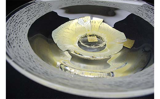 【ギフト用】皿「Light Showers」＜ガラス作家 池本美和＞  工芸品 F6L-501