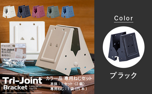 トライジョイントブラケット ねじセット【ブラック】  工芸品 F6L-694
