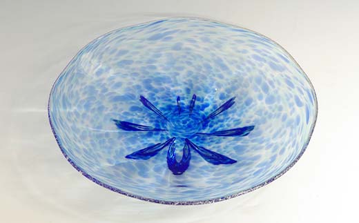 【ギフト用】「宙ーSora-」皿＜ガラス作家 西川　慎＞  工芸品 F6L-111