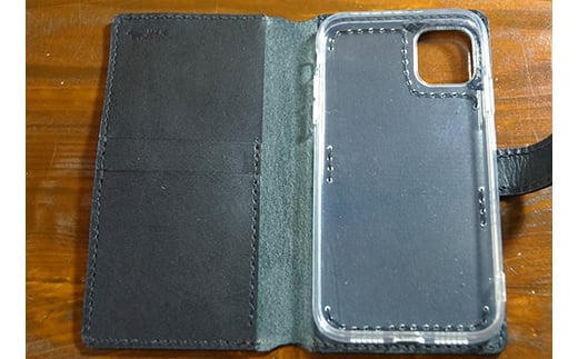 本革製手帳型iPhoneカバー iphone11用 ＜ブラウン＞ 国産牛ヌメ革 スマホ 手帳型 カバー iPhone iphone11 本革 レザー 革製品 ブラウン  ファッション小物 服飾品 ファッション F6L-263