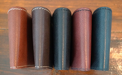 本革製二つ折り札入れ (コインケースなし)＜ネイビー＞ ハンドメイド 国産牛ヌメ革 二つ折り 札入れ 財布 本革 レザー 革製品 贈り物 ギフト ネイビー  ウォレット サイフ ファッション F6L-290