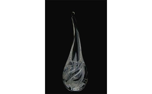 ＜ガラス作家 橋本倫礼＞花器「生い立つ」(小) 硝子 ガラス 花器 花瓶 橋本倫礼 贈り物 ギフト  工芸品 F6L-1243