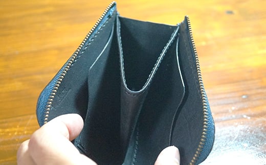 本革製L字ファスナーミニウォレット 収納時：縦約9.3cm×横約10.5cm ＜ブラウン＞ 牛革 本革 L字 ミニ ウォレット コインポーチ 国産牛革 革製品 贈り物 ギフト 国産 ブラウン  財布 サイフ ファッション F6L-208